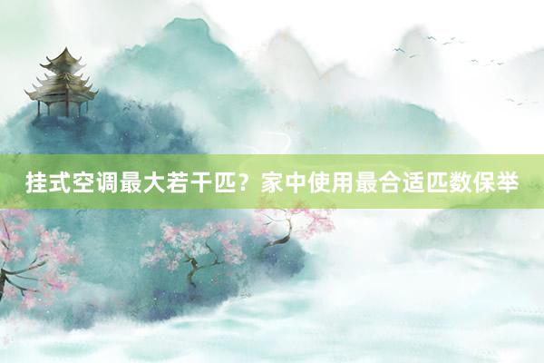 挂式空调最大若干匹？家中使用最合适匹数保举